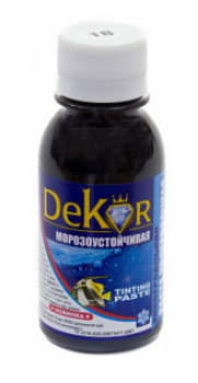 Паста колерная  "DEKOR" черный №18 0,1 кг 