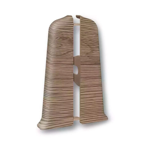 Заглушки (пара) для плинтуса 70мм "Идеал Деконика", 205 Дуб капучино