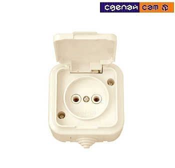 Розетка РА16-296 бежевый
