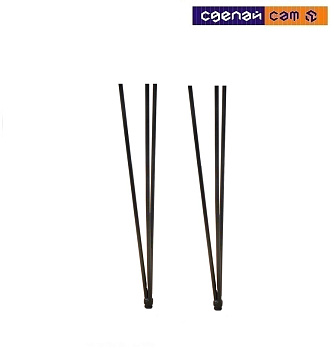 Опора металлическая КС-12 чёрный Муар, РБ (комплект -4 шт.) в магазине СделайСам