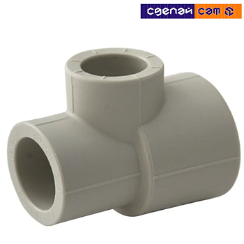 Тройник ПП редукционный 25х20х25 серый РосТурПласт (11007)