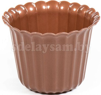 Горшок цветочный "Виола"  h=168 мм - 3 л коричневый-перламутр