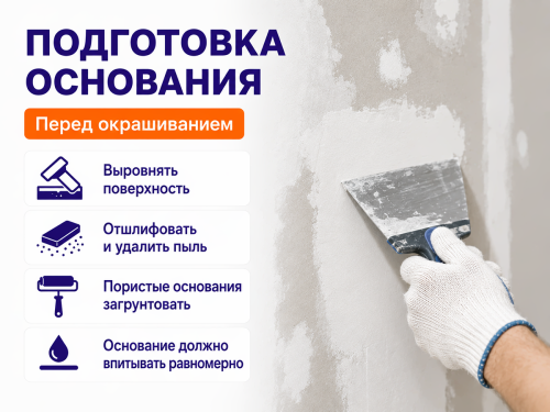 Краска акриловая ERICA моющаяся, белая матовая, 2,7 кг фото 4