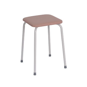 Табурет квадратный "Пенек легкий 184" с ЛДСП (Пыльная роза)