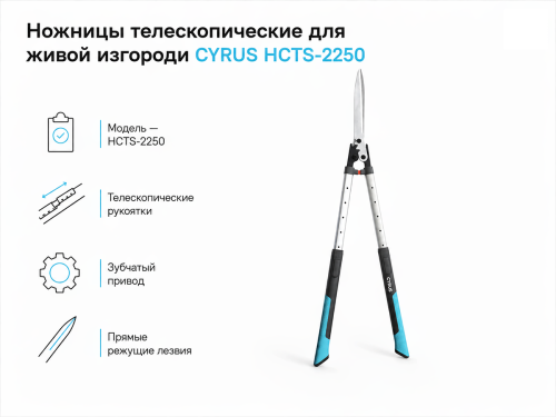 Cyrus ножницы телескопические для живой изгороди HCTS-2250 фото 3