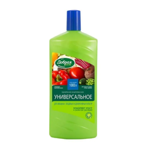 Добрая сила Жидкое органо-минеральное удобрение Универсальное, канистра 1 л, РФ