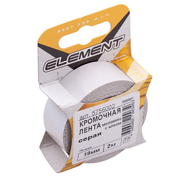 Кром.лента меламин.с клеем 19мм серая  (5м)