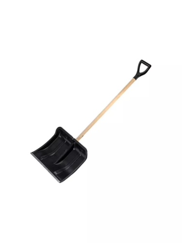 Лопата снеговая пластм. 500*375мм с дер. чер.
