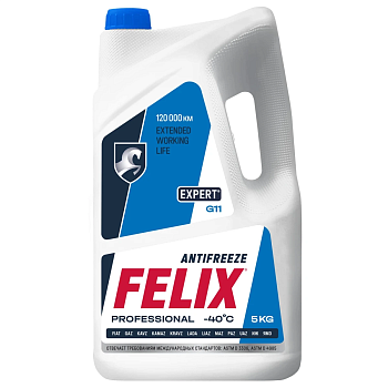 Антифриз FELIX EXPERT G11 (синий), в п/э кан. 5 кг  430206058