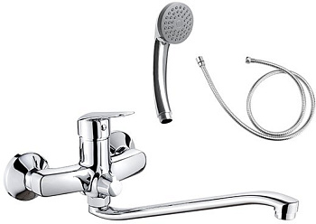 BORO смесит. для ванны+ душ.комплект излив 350 мм, Польша. Артикул BMO 057M