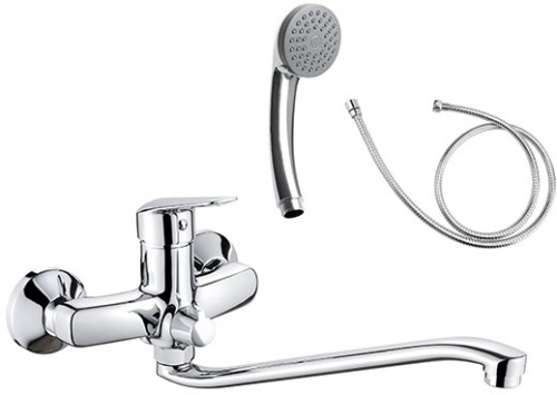 BORO смесит. для ванны+ душ.комплект излив 350 мм, Польша. Артикул BMO 057M