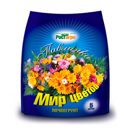 Мир цветов почвогрунт Павлинка, 5 л