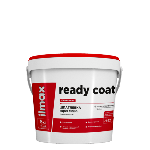 Шпатлевка белая В П 1 ПС ilmax ready coat шпатлевка финишная 5кг