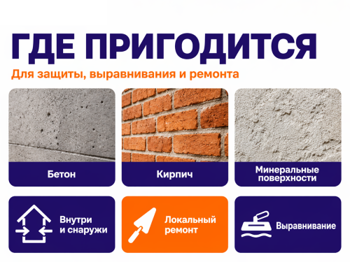 LUX штукатурка цементная защитно-отделочная, серая, 5 кг фото 3