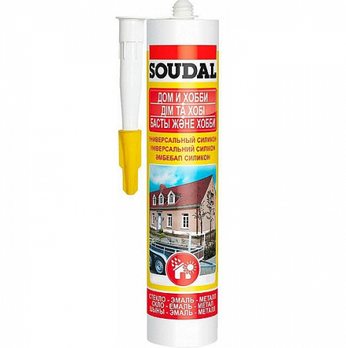 Силикон универсальный "Soudal" ДОМ ХОББИ бесцветный 280 мл