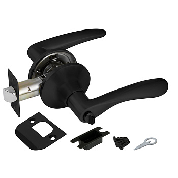 Ручка защелка DK620 BL-BK (6020 BL-B) (фик.) черный (44523) (PUNTO)