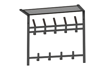 Вешалка с полкой 2-х ярусная "Торонто 22", hanger with shelf (Графит)