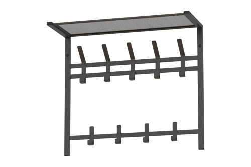 Вешалка с полкой 2-х ярусная "Торонто 22", hanger with shelf (Графит)