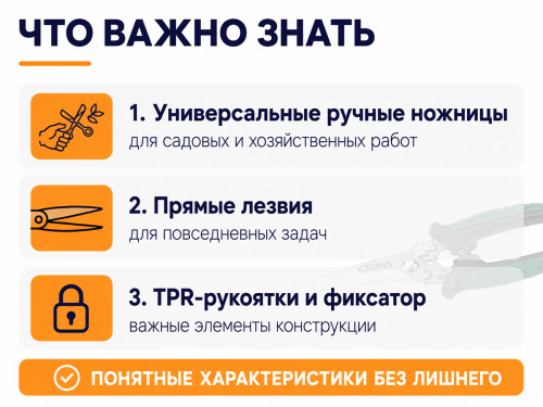 Ножницы универсальные Grons EasyStep, 205 мм фото 4