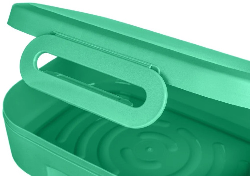 Ланч-бокс с декором 180x130x50мм, 0,98Л (Зеленый) 