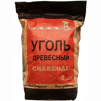 Уголь древесный 3 кг