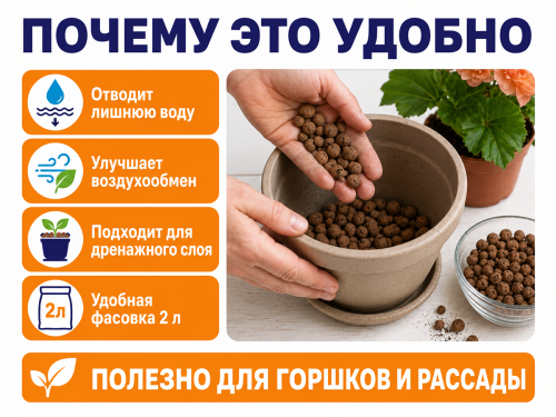 bonaAGRO дренаж керамзитовый, 2 л фото 4