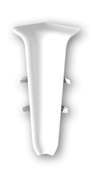 Угол внутренний для плинтуса 70мм "Идеал Деконика", 001 Белый