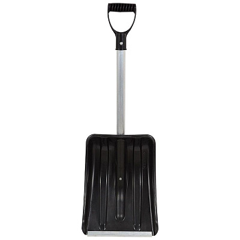 Лопата для уборки снега пластмассовая Автомобильная в сборе (280*365*770) с алюм.планкой