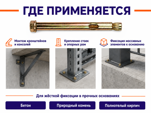 STARFIX анкер с болтом M8×10×130 мм фото 4