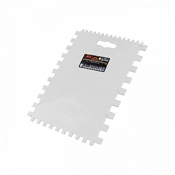 Шпатель плиточника DECOR 180*135 мм, зуб: 4,6,8,10 мм  316-8800