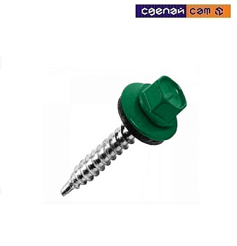 Саморез кровельный 4,8*29 RAL6005 зеленый мох (1уп/20шт)