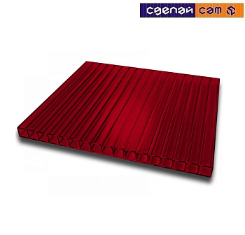 Плита из поликарбоната 1050х1500х4 мм (гранат)
