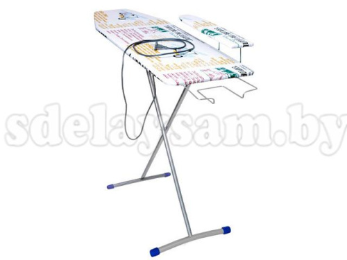 Доска гладильная Лина 4 (ДСП 1120 * 345), подрукавник, подставка п/утюг, удлинит, NIKA