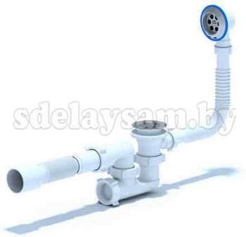 Сифон Ани д/ванны с вып. и пер. регул. 1 1/2" с г/т 40/50 