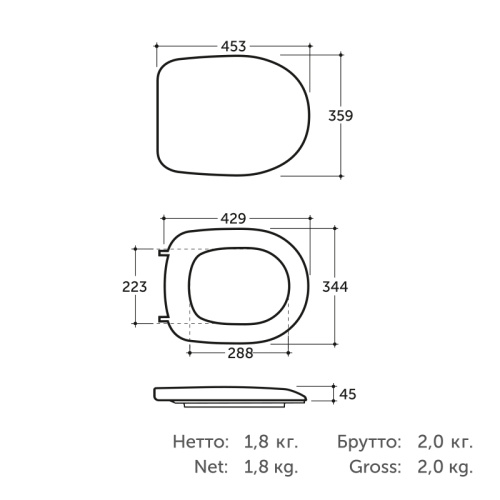 Сиденье с крышкой для унитаза Сити-ЖС