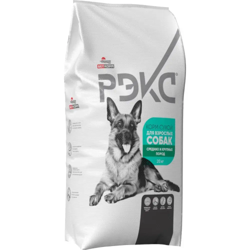 Корм "РЭКС" сухой для взрослых собак средних и крупных пород полнорационный  экстр 10кг