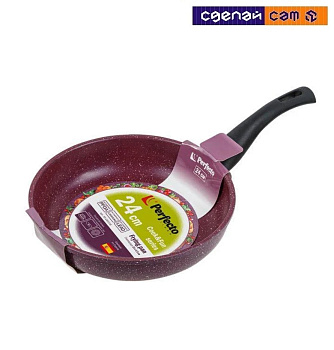 Сковорода ф 24х5.5 см, алюм., антиприг. покр., серия Cook&Fun, фиолетовая, PERFECTO LINEA