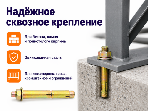 Анкер с гайкой STARFIX M10×12×129 мм фото 4