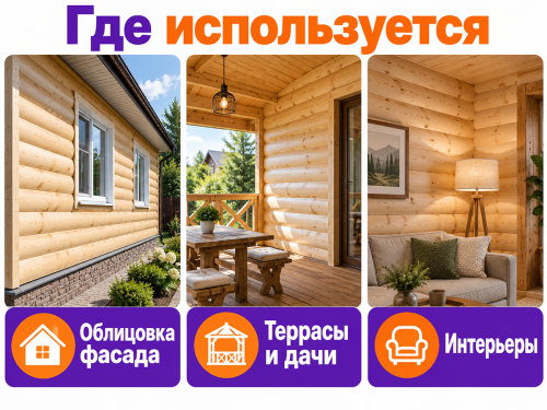 Блок-хаус 4000×135×20 мм, сорт AB фото 3
