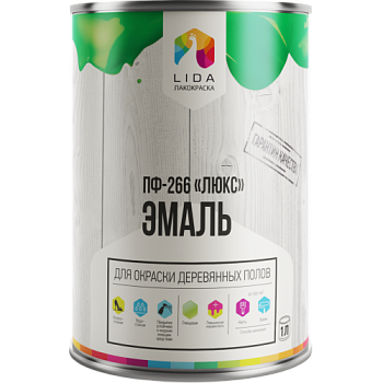 Эмаль ПФ-266 "Люкс" ДУБ LIDA 1 кг