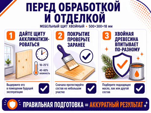 Щит 500*300*18 сосна, РБ купить в Минске по лучшим ценам