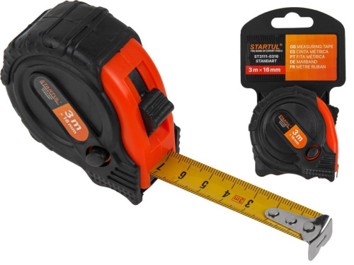 Рулетка 3м/16мм STARTUL STANDART (ST3111-0316)