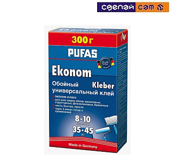 Клей обойный Pufas Эконом универсальный Euro 3000 35-45 м2 300г.