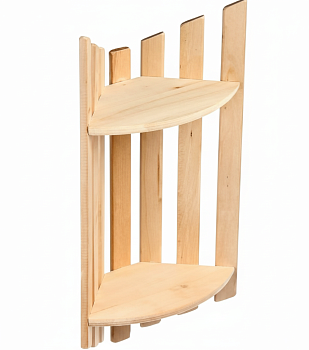 Полка угловая 2-х уровневая МП-55