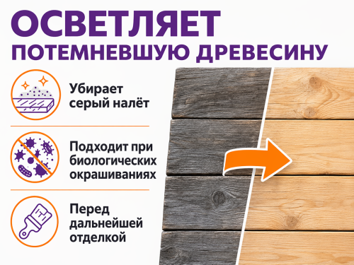 Отбеливатель для древесины NEOMID 500, концентрат, 1 кг фото 3