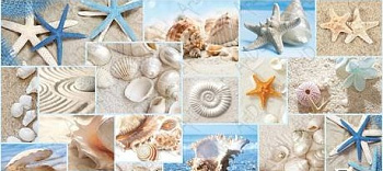 Панель ПВХ коллекция Мозаика "Пляж" 955*480*3мм