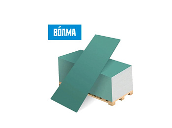Гипсокартон 2500*1200*9.5мм влагостойкий Волма