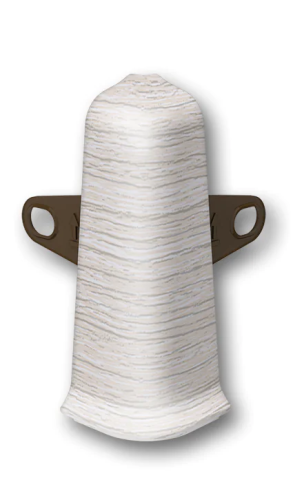 Угол наружный  для плинтуса 70мм "Идеал Деконика", 253 Ясень серый