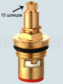 Профсан Кран-букса керамика 1/2 15 шлица