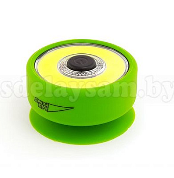 Фонарь ЯРКИЙ ЛУЧ L-210 "Лягушка" зеленый на присоске, COB-диод 210лм, на 3xAAA